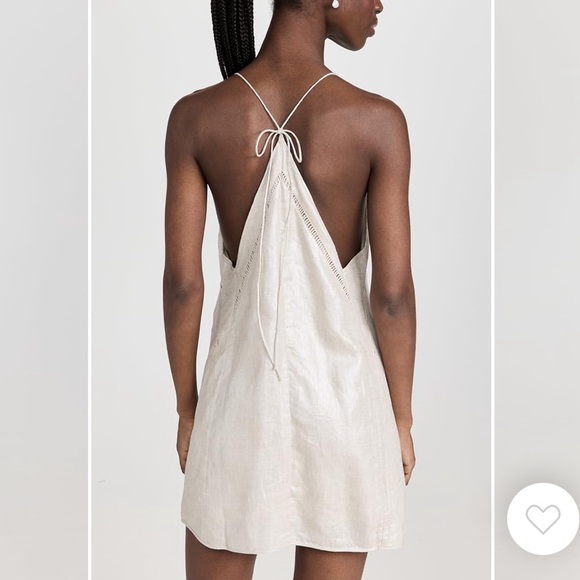 NWT Shopbop Joslin Whitley Metallic Linen Dress US SIZE 6 (Australia Size 10) - Picture 6 of 6